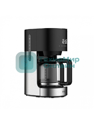 Кофеварка капельнаяBQ CM1001 черный-стальной, исп. кофе -молотый, 1.5 л, 900 Вт.