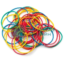 Резинки для купюр Buro d=60 мм, ширина 1.5 мм, 1000 гр, ассорти, пластиковый пакет