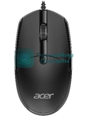 Комплект клавиатура+мышь Acer OCC400 проводной, USB, 2000 DPI, черный