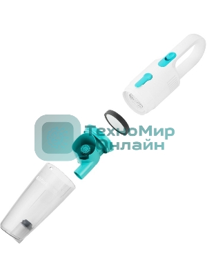 Пылесос вертикальный КТ-586-1 белый, питание от сети, 400 Вт, уборка сухая, пылесборник 1,2 л