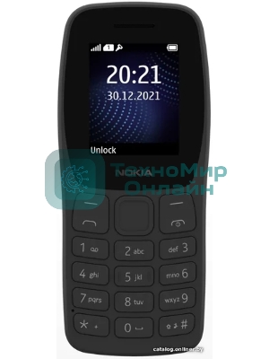 Мобильный телефон Nokia 105 TA-1416 DS EAC2+ 4/4Mb черный