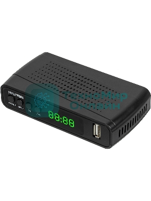 Приставка для цифрового ТВ Hyundai H-DVB520 черный + WiFi-адаптер, DVB-T2, DVB-T, DVB-C, HDMI, USB 2.0 х2
