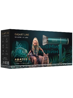 Фен для волос Galaxy Line GL 4360, амазонка, 1600Вт, зеленый