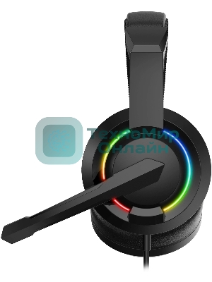 Гарнитура проводная с микрофоном Оклик HS-L315G черный 1.8м накладные USB оголовье (2007552)