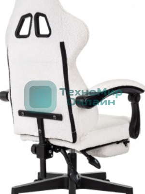 Кресло Knight Lord/F Camby 01 молочный, ткань, подголовник, подставка для ног