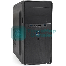 Компьютерный корпус Minitower ExeGate BA-309U2-UNS400 (mATX, БП UNS400 с вент. 12см, 1хUSB+2хUSB 3.0, HD аудио, черный)