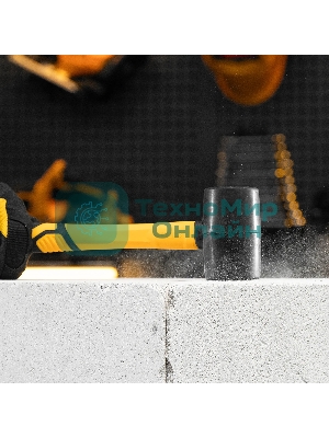 Киянка резиновая Denzel 225 г, черная, фибергласовая рукоятка c TPR покрытием