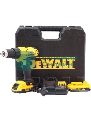Дрель-шуруповерт DeWalt DCD771D2-QW, 18 В, 2 Ач, 42 Нм, щеточный