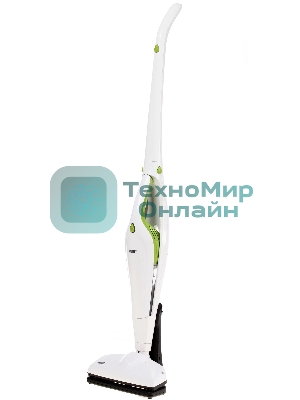 Пылесос вертикальный Mystery MVC-1118 белый/зеленый, питание от аккумулятора, 300 Вт, уборка сухая, пылесборник 0.5 л, работа от АКБ max 30 мин