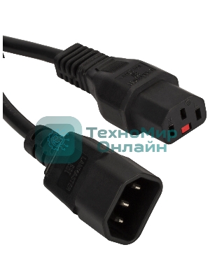 Шнур питания Lanmaster LAN-PP13L/14-5.0-BK C13-С14 проводник.:3x0.75мм2 5м 220В 10А черный