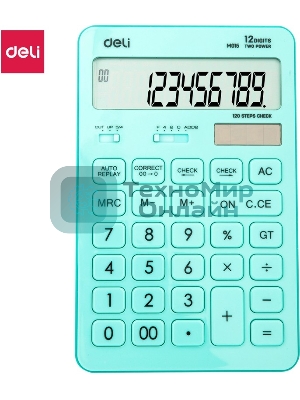 Калькулятор настольный Deli Touch EM01531 голубой 12-разр.