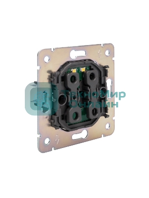 Выключатель Kranz STRONG 2 кл с подсветкой 10А с/у антрацит