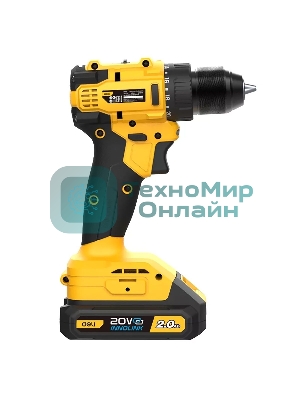 Дрель-шуруповерт Deli DC120, 20 В, 2 Ач, 45 Нм, бесщеточный