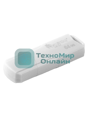 Флешка USB Smartbuy CLUE white (SB64GbCLU-W3), 64Gb, USB 3.0, R/W 70/25, белый