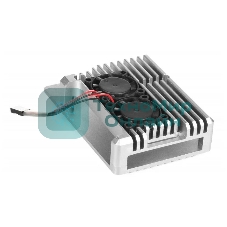 Корпус Qumo Aluminum case with double black fans, Raspberry Pi 4, silver(RS009)