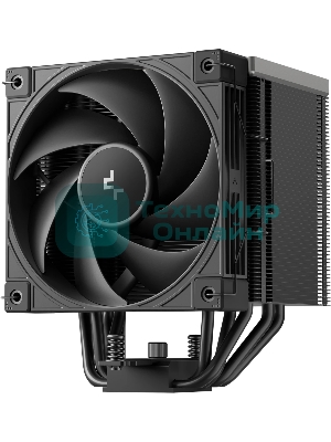 Кулер для процессора DEEPCOOL AK500 G2 LGA1851/1700/1200/115X/AM5/AM4 (9шт/кор, TDP 240W, PWM, Fan 120мм, 5 тепл. трубок, Copper Base, Wood-grain top cover, черный) RET (R-AK500G2-BKNNMN-GJD)