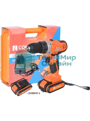 Дрель-шуруповерт Союз ДШС-18-2К-ПРОМО аккум. патрон:быстрозажимной (кейс в комплекте)