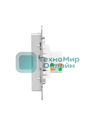 Механизм розетки RJ45 (cat5) EKF UP1-SOA-RJ45-5 алюминий Эпика