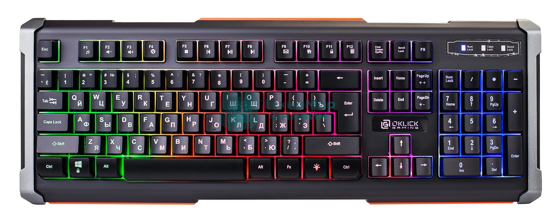 Клавиатура Oklick 717G Black Death проводная, USB Type-A, чёрный/серый