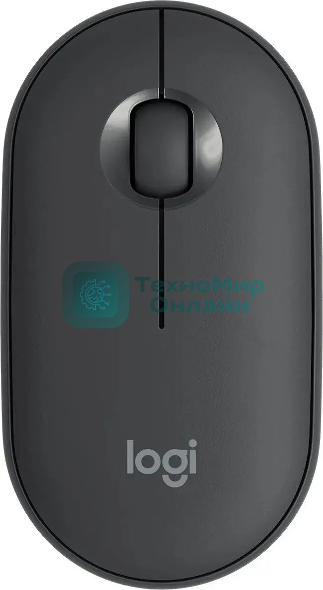 Мышь беспроводная Logitech Pebble M350 графитовый, 1000 dpi, радиоканал, Bluetooth, USB, кнопки - 3