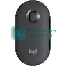Мышь беспроводная Logitech Pebble M350 графитовый, 1000 dpi, радиоканал, Bluetooth, USB, кнопки - 3