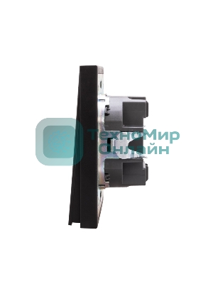 Выключатель Kranz STRONG 2 кл с подсветкой 10А с/у антрацит