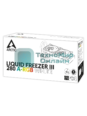 Система жидкостного охлаждения Arctic Liquid Freezer III 280 белый, 140 мм, алюминий/медь, 2800 об/мин, 26 дБ, 4 pin, 260 Вт