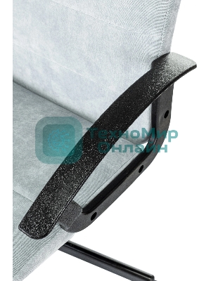 Кресло Бюрократ Triest Fabric серо-голубой, ткань