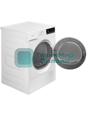 Сушильная машина Maunfeld MFDM168WH02 белый, 8 кг, сушка - тепловой насос, программ - 16, 59.5 x 84.5 x 61 см