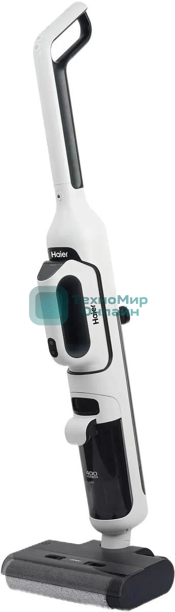 Пылесос вертикальный моющий Haier HWND Q1 белый/черный, питание от аккумулятора, 150 Вт, уборка сухая/влажная, пылесборник 0.4 л