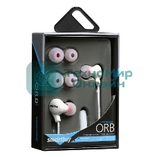 Проводные наушники Smartbuy Orb SBH-750 белый, внутриканальные, Jack 3.5 мм