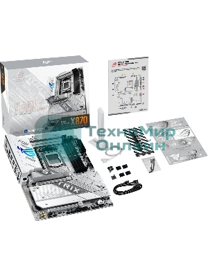 Материнская плата ASUS ROG STRIX X870-A GAMING WIFI, AM5, AMD X870, 4xDDR5, 2xSATA, 4xM.2, 1xPCI-E 4.0 x4, 1xPCI-E 5.0 x16, 1xHDMI, 1xDP, 1x 2.5Gb LAN, 4xUSB-A 3.2 Gen 1, 5xUSB-A 3.2 Gen 2, 1xUSB-C 3.2 Gen 2, 2xUSB4, 2x3.5 мм, 7.1, ATX