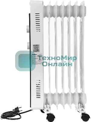Обогреватель масляный Centek CT-6222-7 (7 секций) белый, 600/900/1500 Вт, 15 м2, 3 режима, термостат
