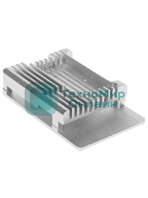 Корпус Qumo Aluminum case with double black fans, Raspberry Pi 4, silver(RS009)