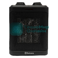 Тепловентилятор Sakura SA-0558, черный, 1500 Вт, 20 м2, термостат