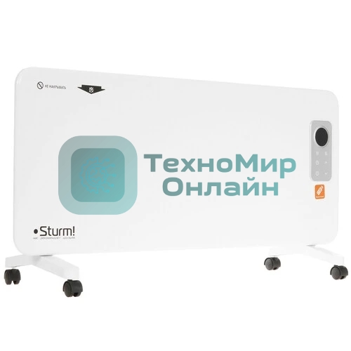 Конвектор электрический Sturm! CH2000D, белый, 2000 Вт, 25 м2, дисплей, электронный термостат