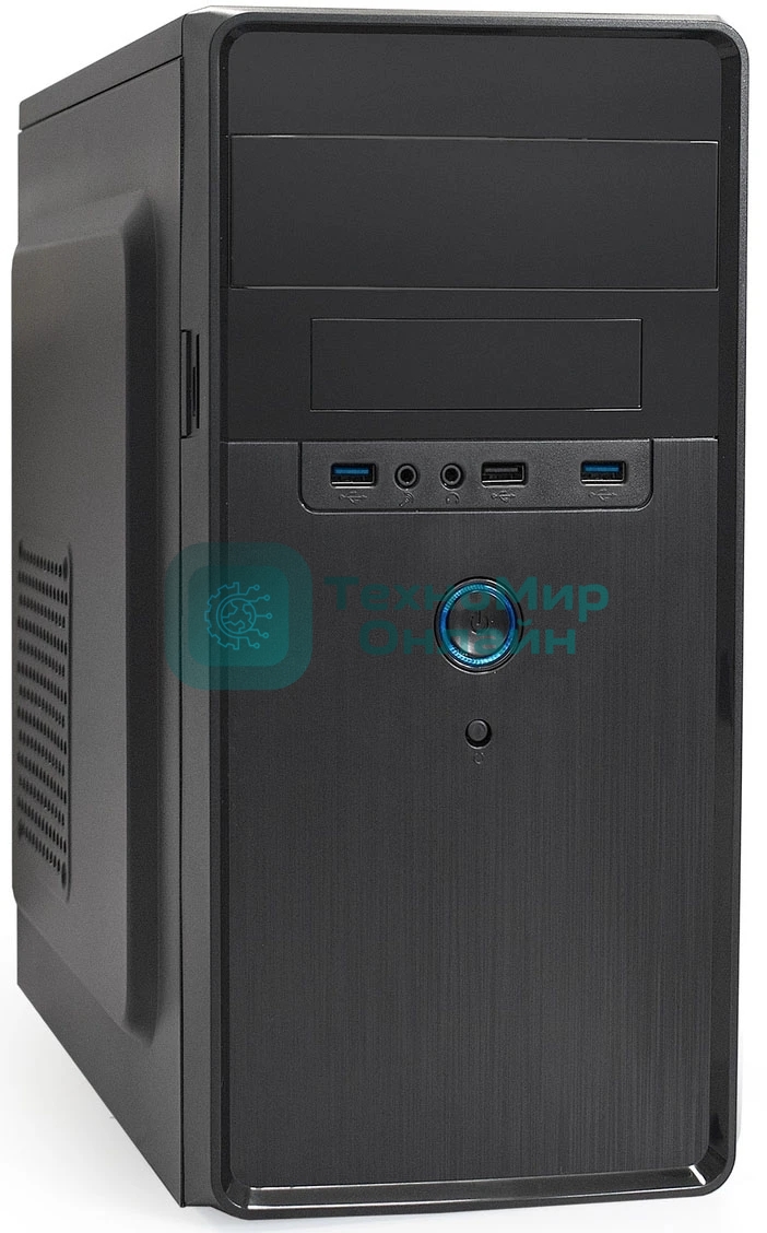 Компьютерный корпус Minitower ExeGate BA-309U2-UNS350 (mATX, БП UNS350 с вент. 12см, 1хUSB+2хUSB 3.0, HD аудио, черный)