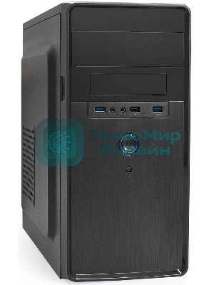 Компьютерный корпус Minitower ExeGate BA-309U2-UNS350 (mATX, БП UNS350 с вент. 12см, 1хUSB+2хUSB 3.0, HD аудио, черный)
