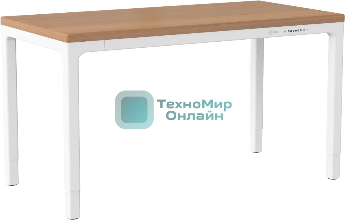 Стол компьютерный Cactus CS-ET-WWD столешница МДФ, белый дуб молочный каркас белый