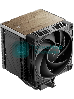 Кулер для процессора DEEPCOOL AK500 G2 LGA1851/1700/1200/115X/AM5/AM4 (9шт/кор, TDP 240W, PWM, Fan 120мм, 5 тепл. трубок, Copper Base, Wood-grain top cover, черный) RET (R-AK500G2-BKNNMN-GJD)
