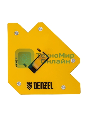 Фиксатор магнитный Denzel отключаемый для сварочных работ усилие 30 LB, 45х90х135 град.
