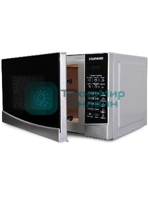 Микроволновая печь Starwind SMW2820 серебристый/черный, 20 л, 700 Вт, переключатели - сенсор