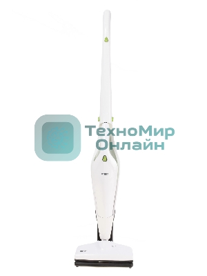 Пылесос вертикальный Mystery MVC-1118 белый/зеленый, питание от аккумулятора, 300 Вт, уборка сухая, пылесборник 0.5 л, работа от АКБ max 30 мин