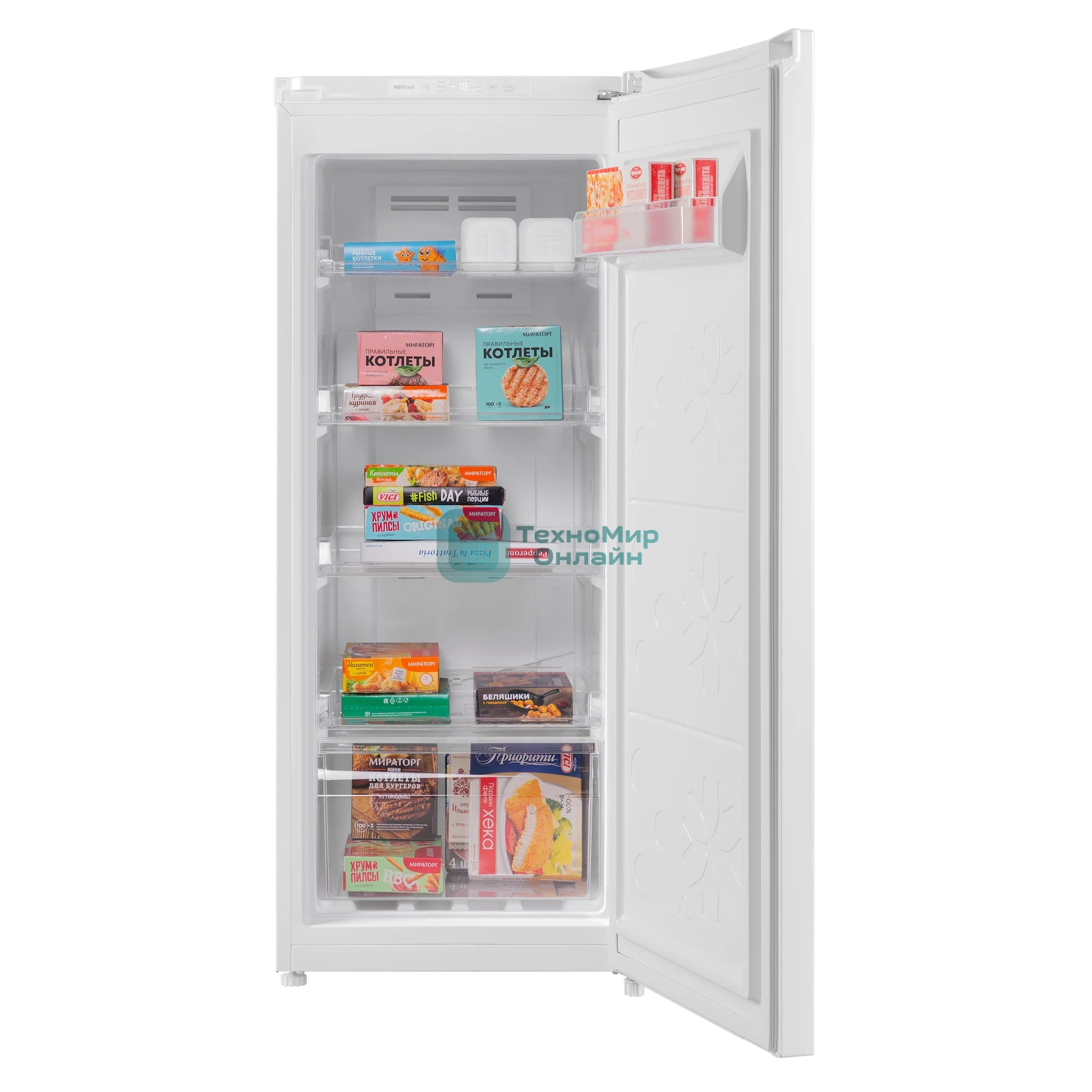 Морозильная камера Maunfeld MFFR116NFW, белый, 122л, 5 ящиков, 1 полка