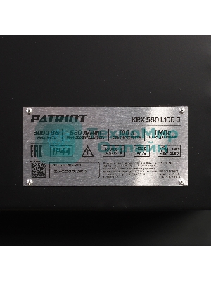 Компрессор поршневой Patriot KRX 580 L100 D ременной, масляный, 580 л/мин, 100 л, 10 бар, 3 кВт, 400 В
