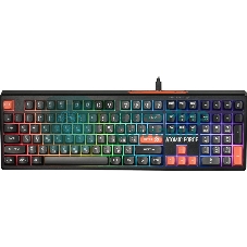 Клавиатура проводная игровая Defender Atomic Force GK-005 RU,чер/сер,108кн+FN,радуж,1.5м