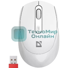 Мышь беспроводная Defender Vision MS-376 белый, 1600 dpi, радиоканал, Bluetooth, USB, кнопки - 4