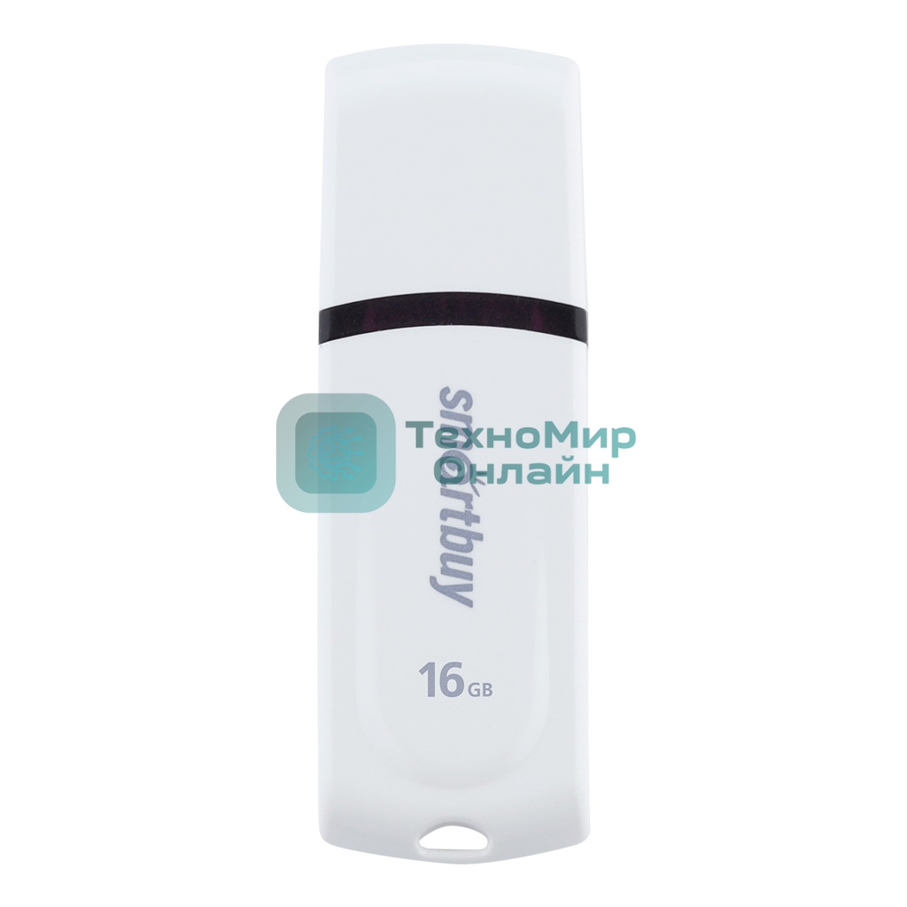 Флешка USB Smartbuy Paean white (SB16GbPN-W), 16Gb, USB 2.0, R/W 20/10, белый