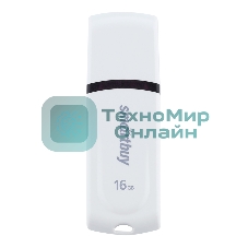 Флешка USB Smartbuy Paean white (SB16GbPN-W), 16Gb, USB 2.0, R/W 20/10, белый