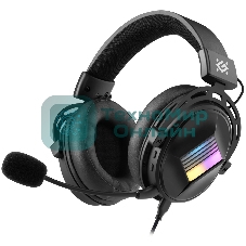 Гарнитура Defender Flux чёрный, проводная, подсветка